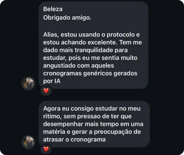 Depoimento de aluno do Protocolo