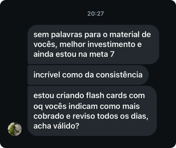 Depoimento de aluno do Protocolo